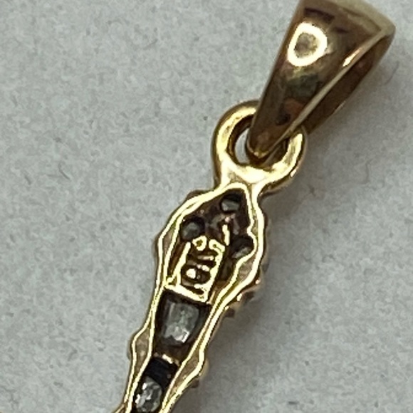 10K YELLOW AND WHITE GOLD diamond cross pendant REAL GOLD ✝️ - Picture 14 of 16